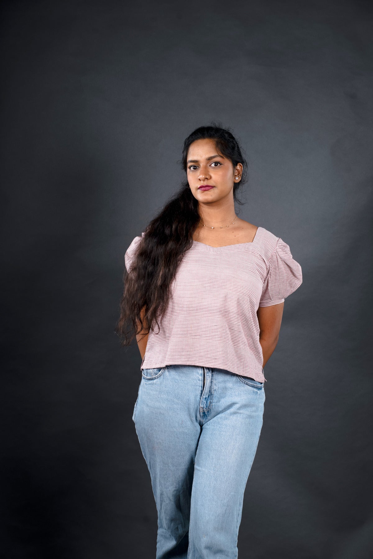 Handloom Checks- Short top