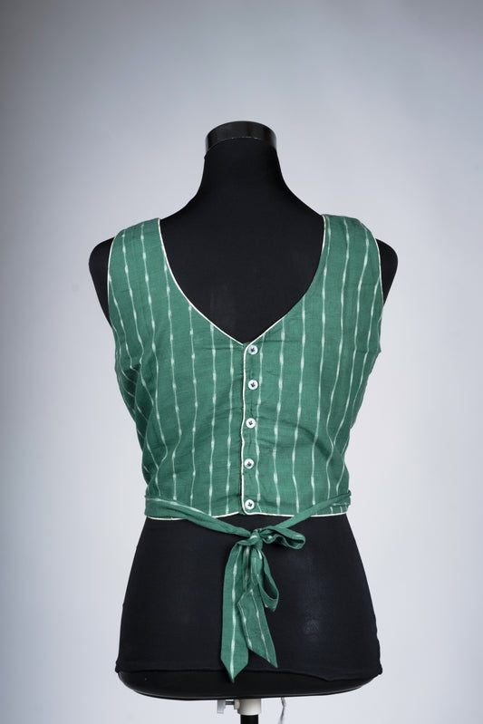 Green Ikat Blouse