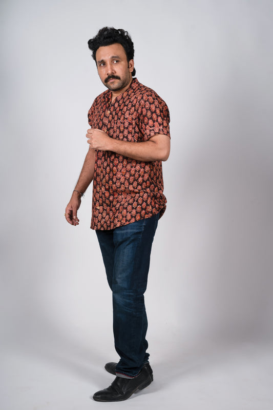 Black & Red Kalankari Shirt