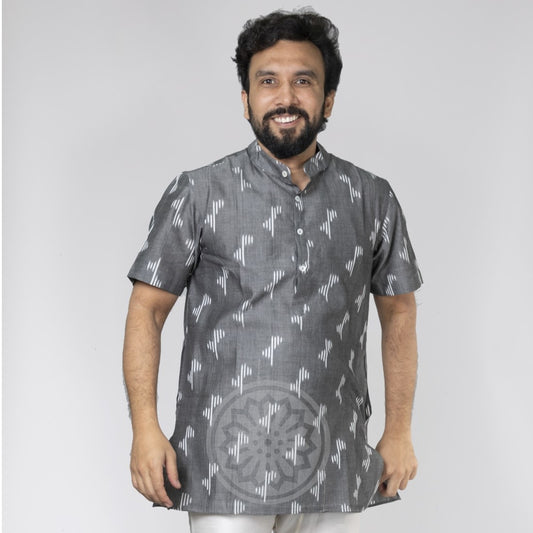 Grey Ikat Short Kurta