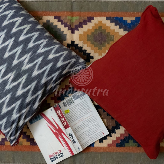 Grey and white Ikat Cushion Cover set