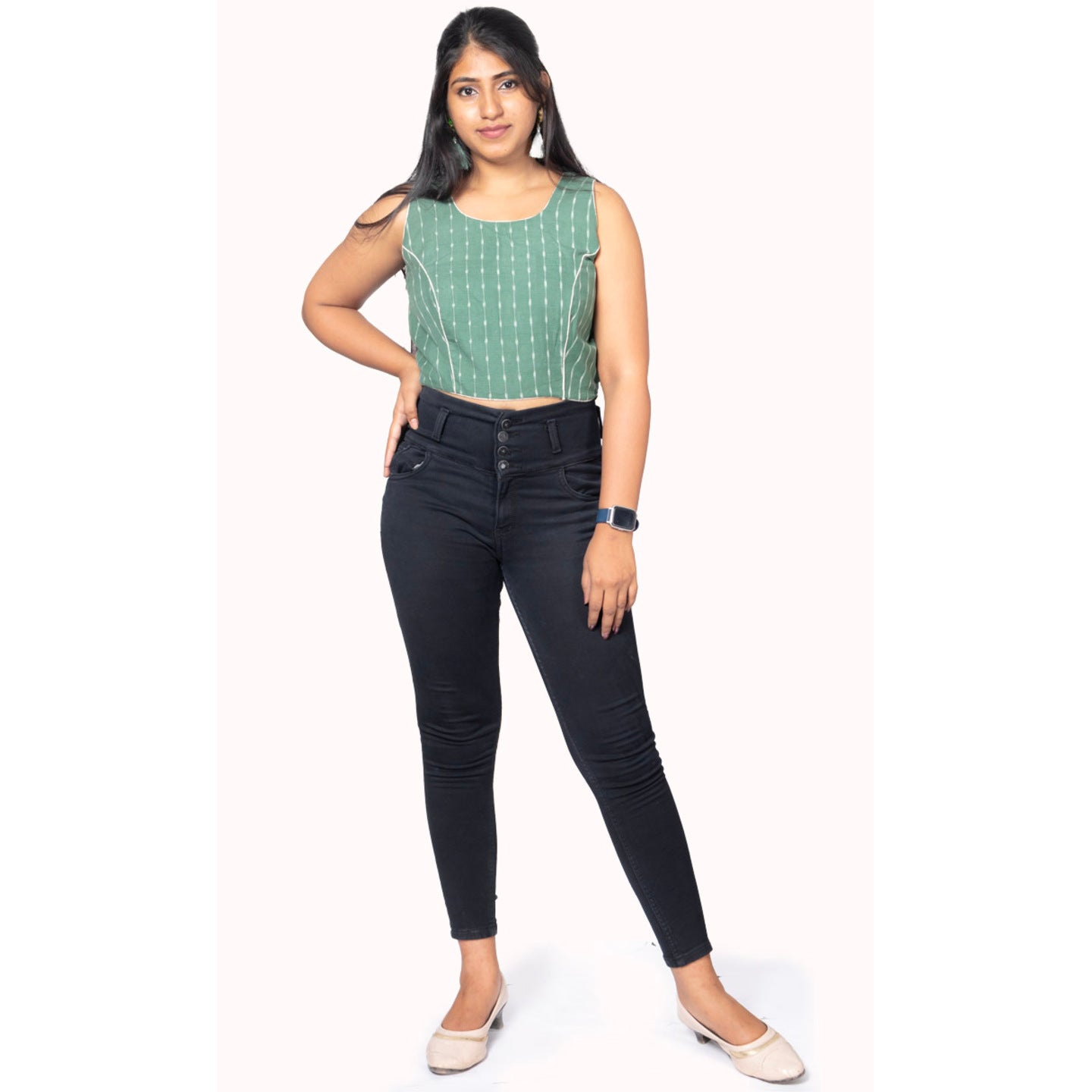 Green Ikat Blouse