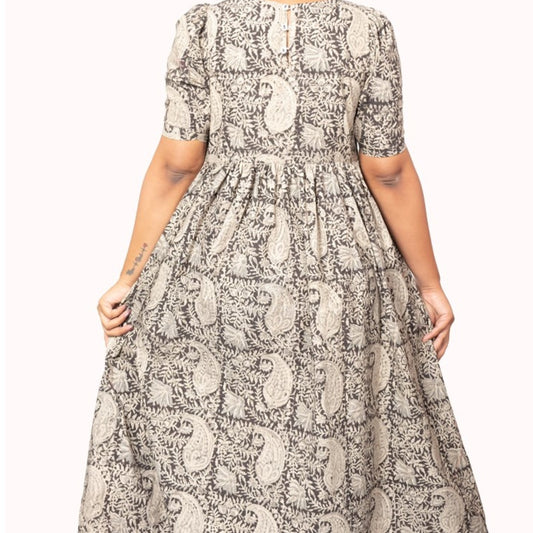 Black Kalamkari Dress - Padmini Dress