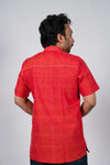 Orange Linen Kurta