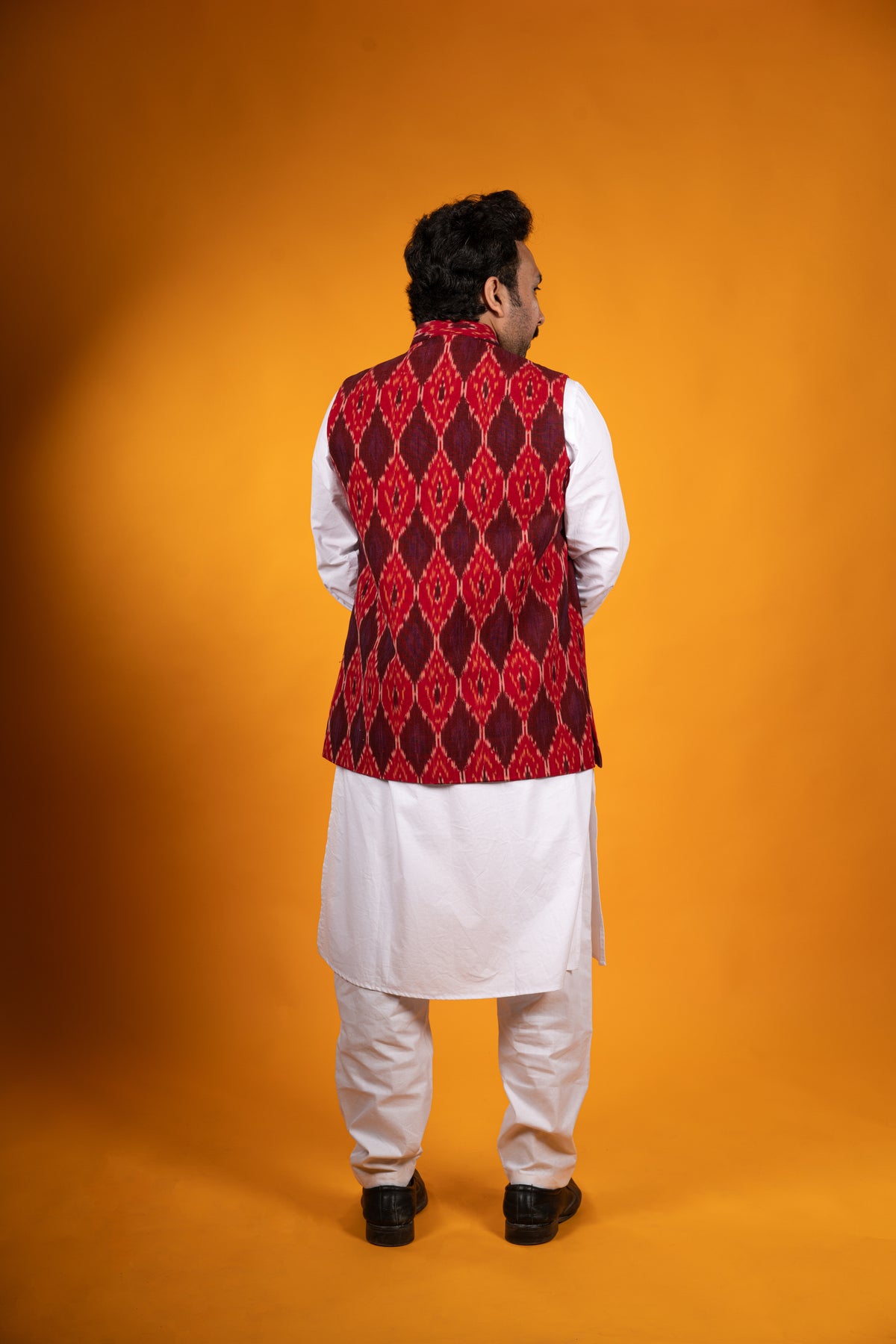 Red Ikat Coat