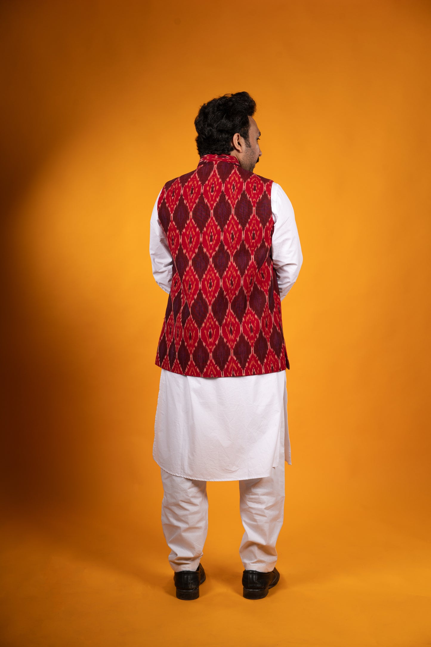 Red Ikat Coat