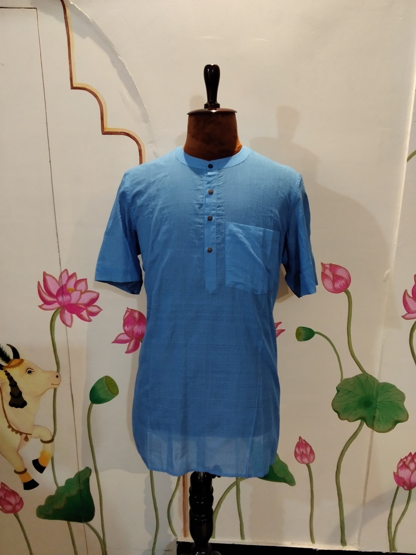 Blue Cotton Kurta