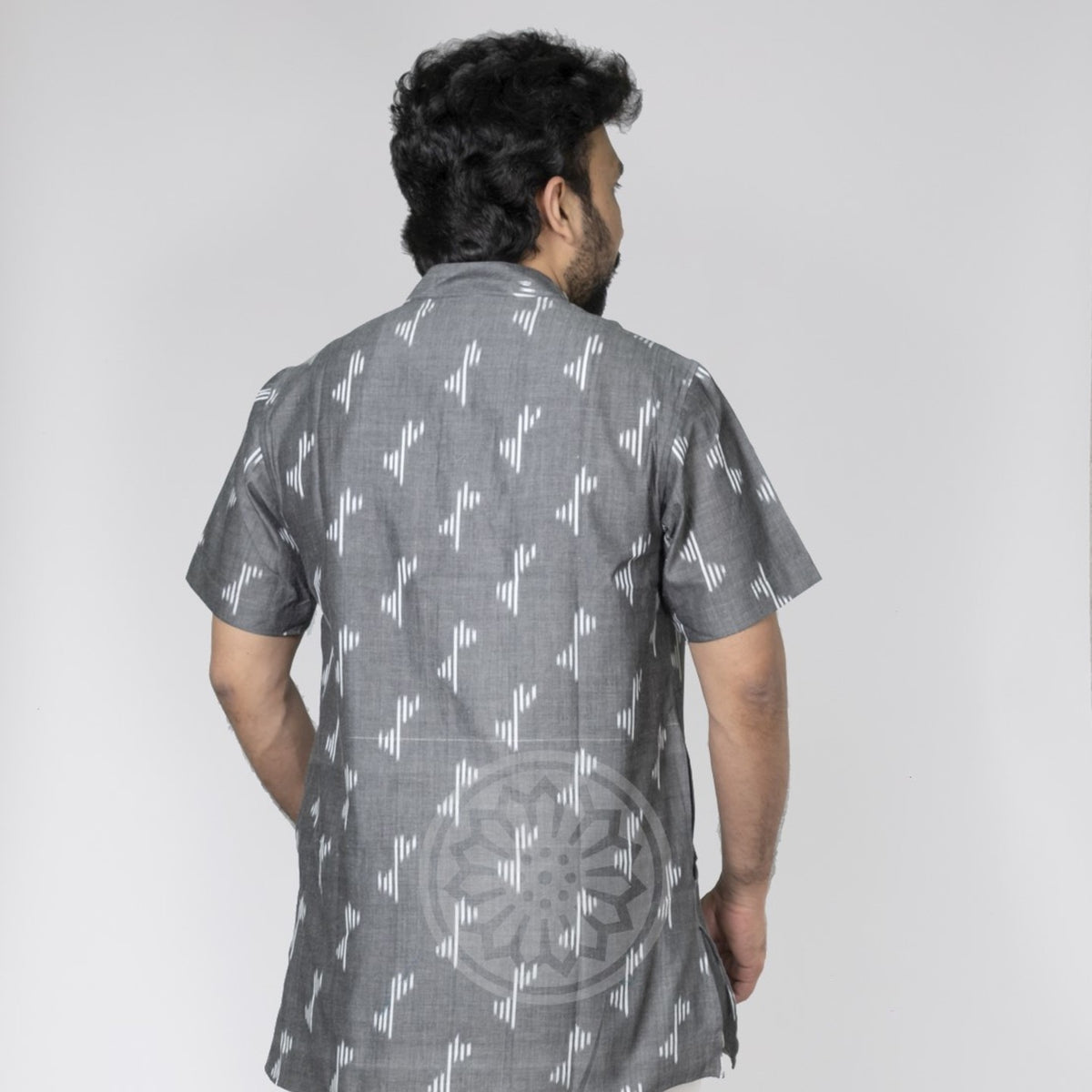 Grey Ikat Short Kurta
