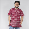 Maroon Ikat Short Kurta