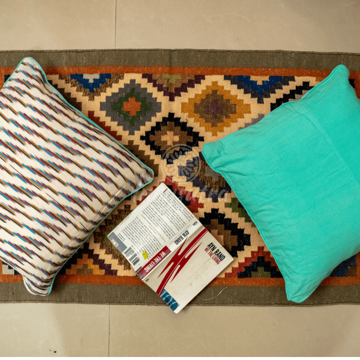 White Ikat Cushion Cover set