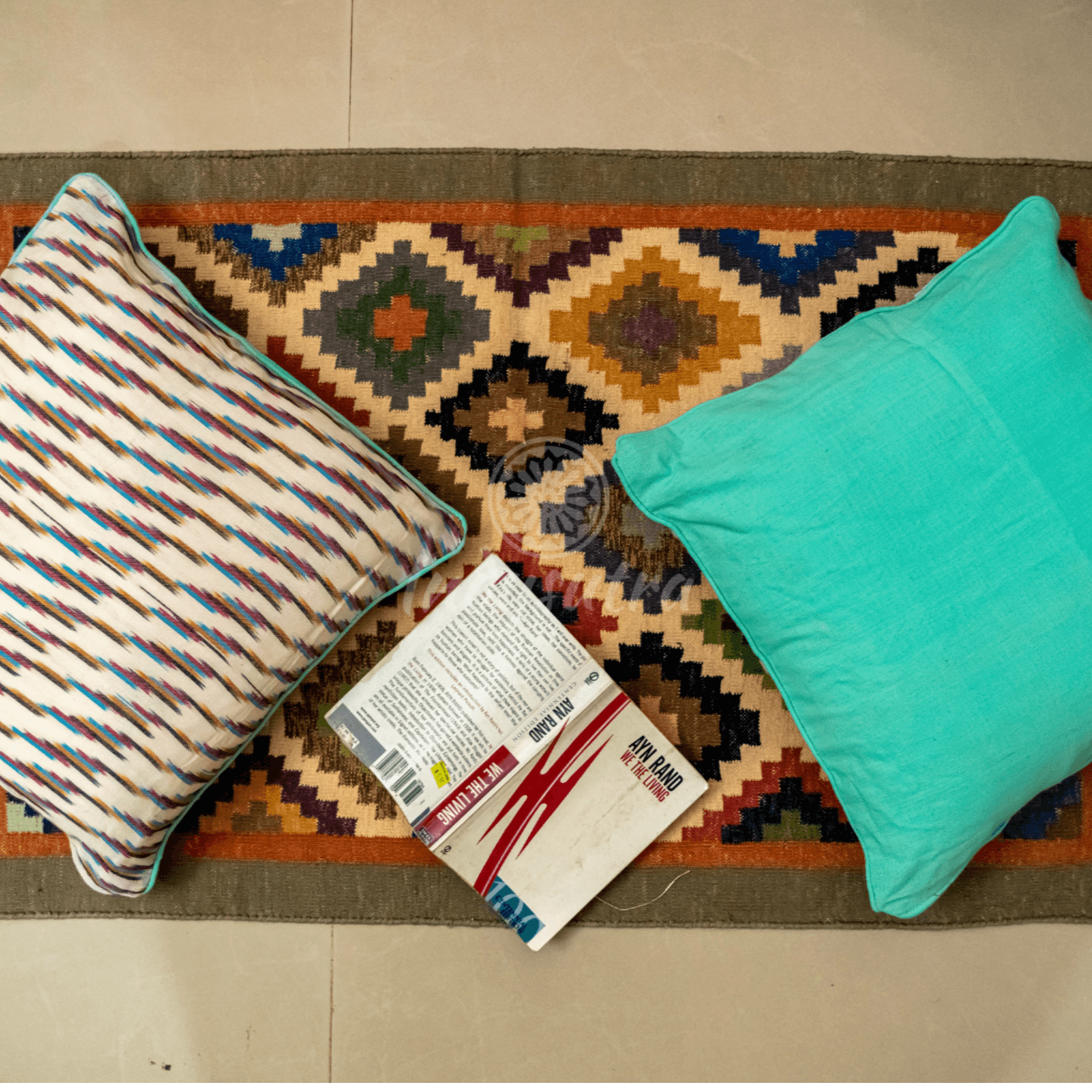 White Ikat Cushion Cover set