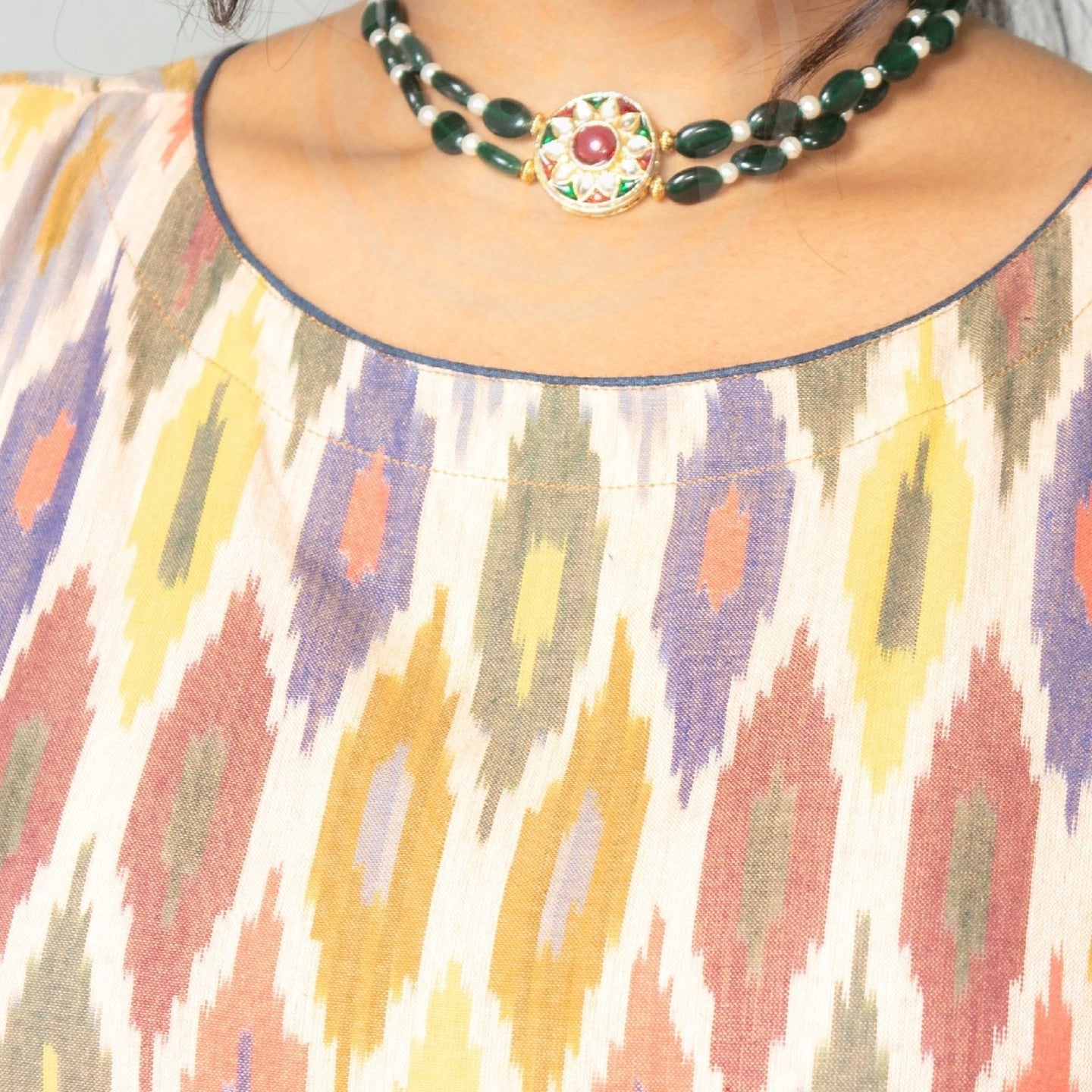 Ikkat Kurti - Multicolor