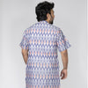 Blue Red Ikat Short Kurta