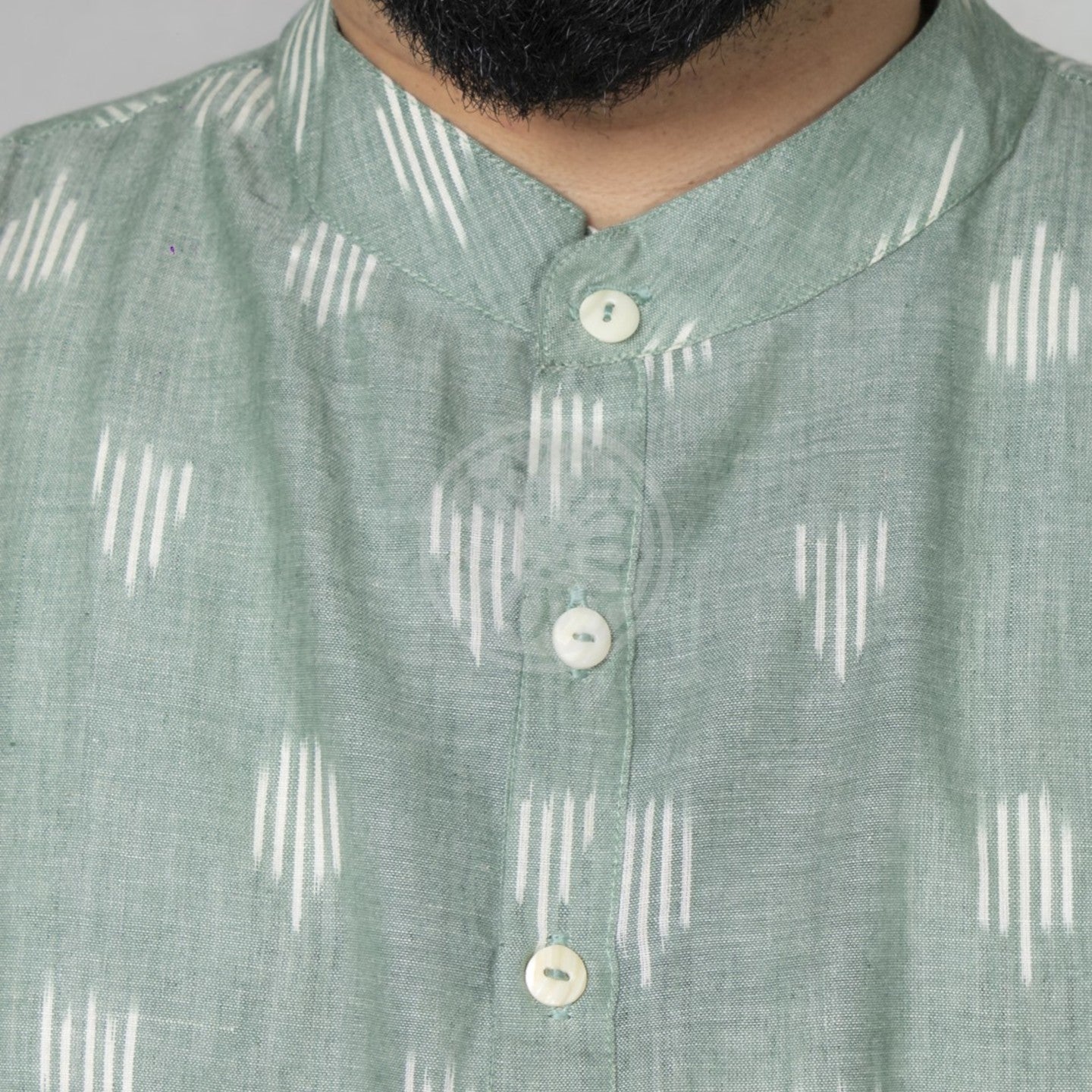 Mint Green Ikat Short Kurta