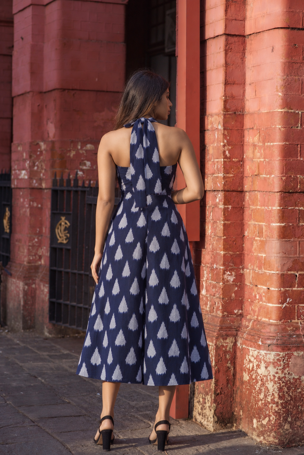 Blue Ikat dress - Overlap