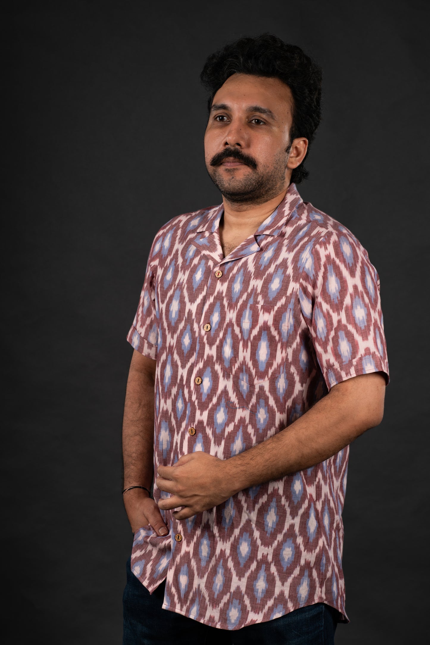 Coca Brown Ikat Shirt