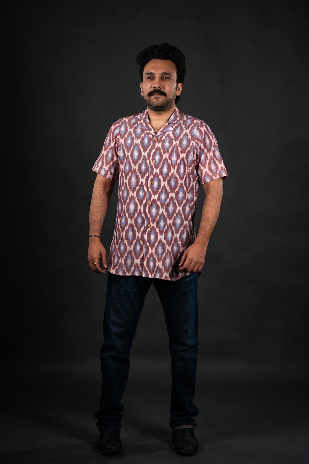 Coca Brown Ikat Shirt