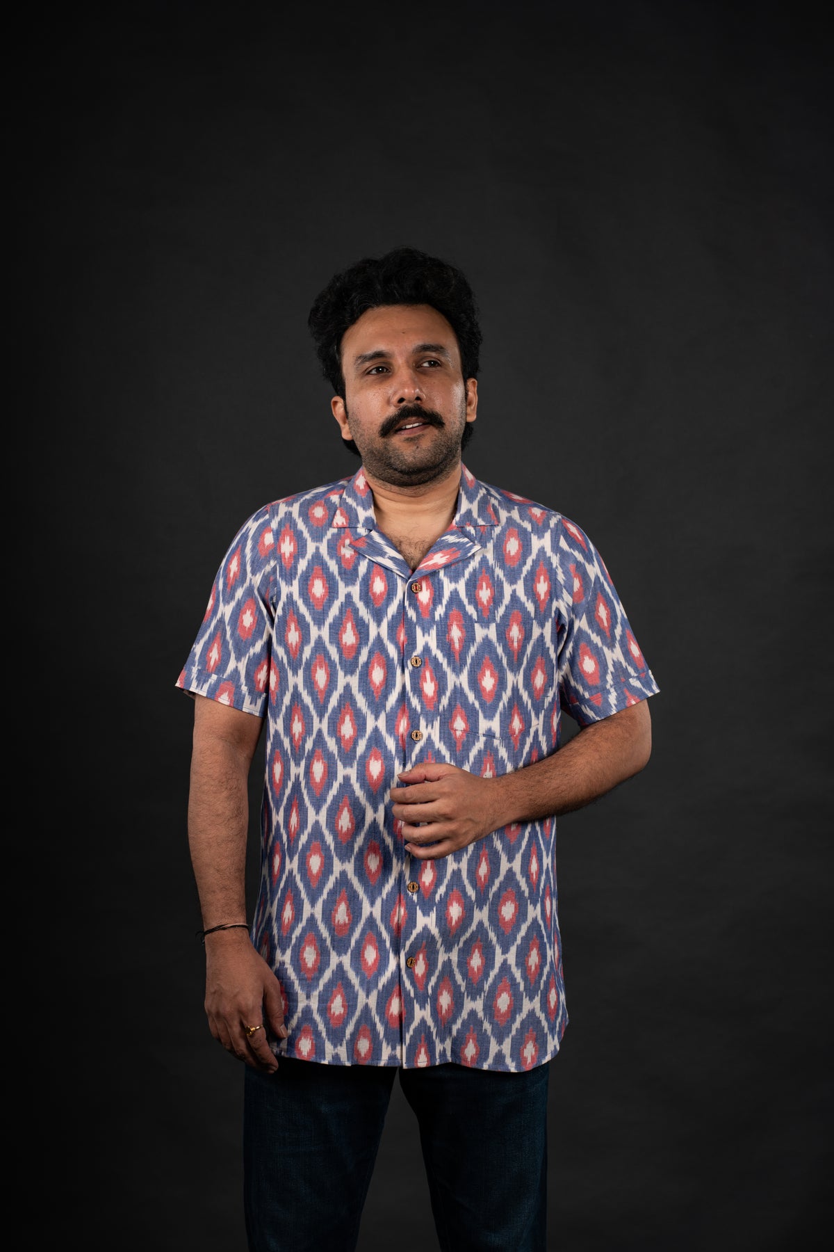 Cielo Blue Ikat Shirt