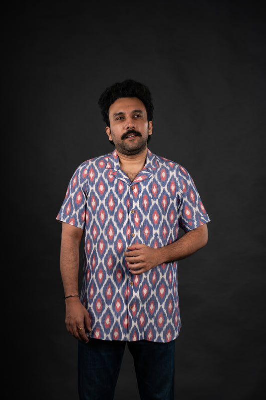 Cielo Blue Ikat Shirt