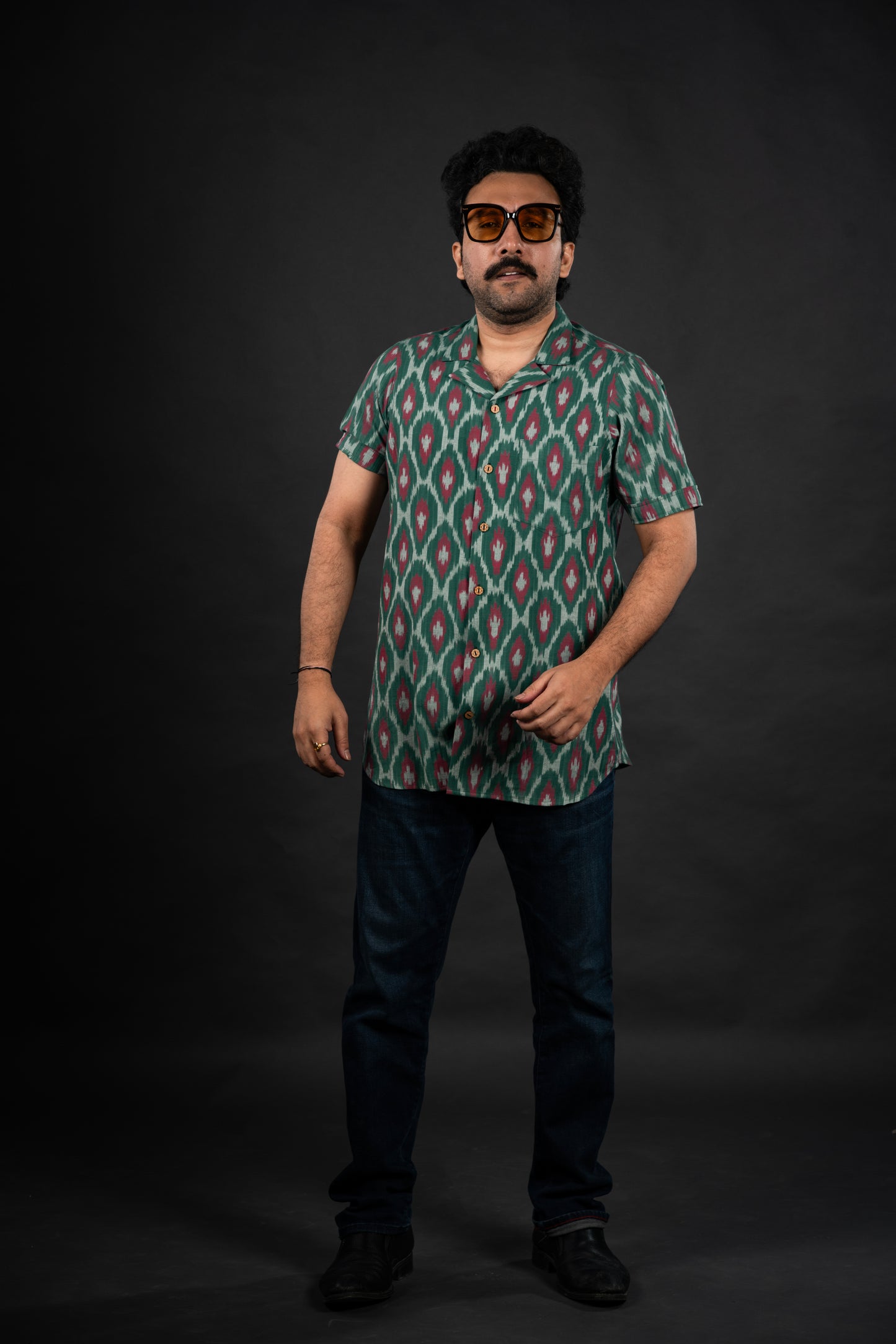Tropica Green Ikat Shirt