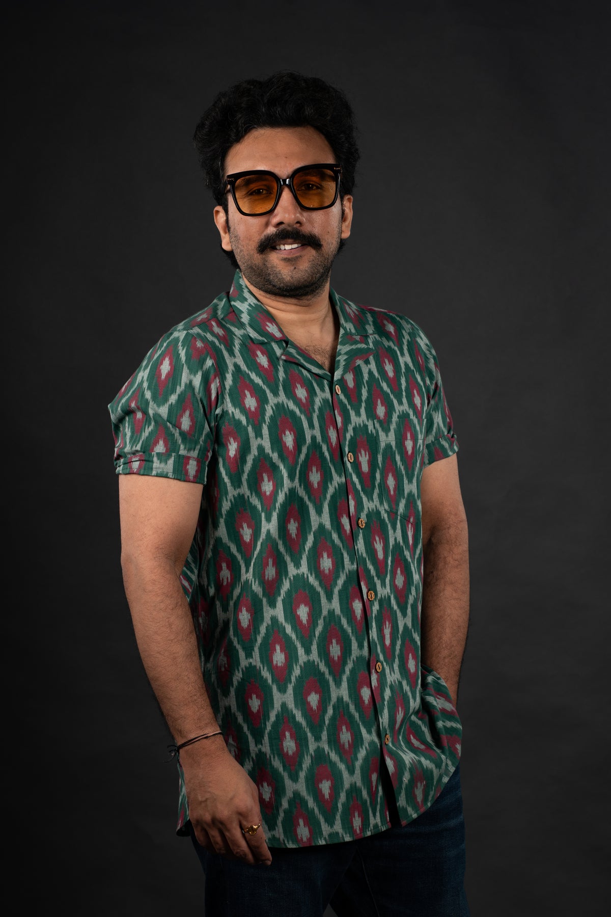 Tropica Green Ikat Shirt