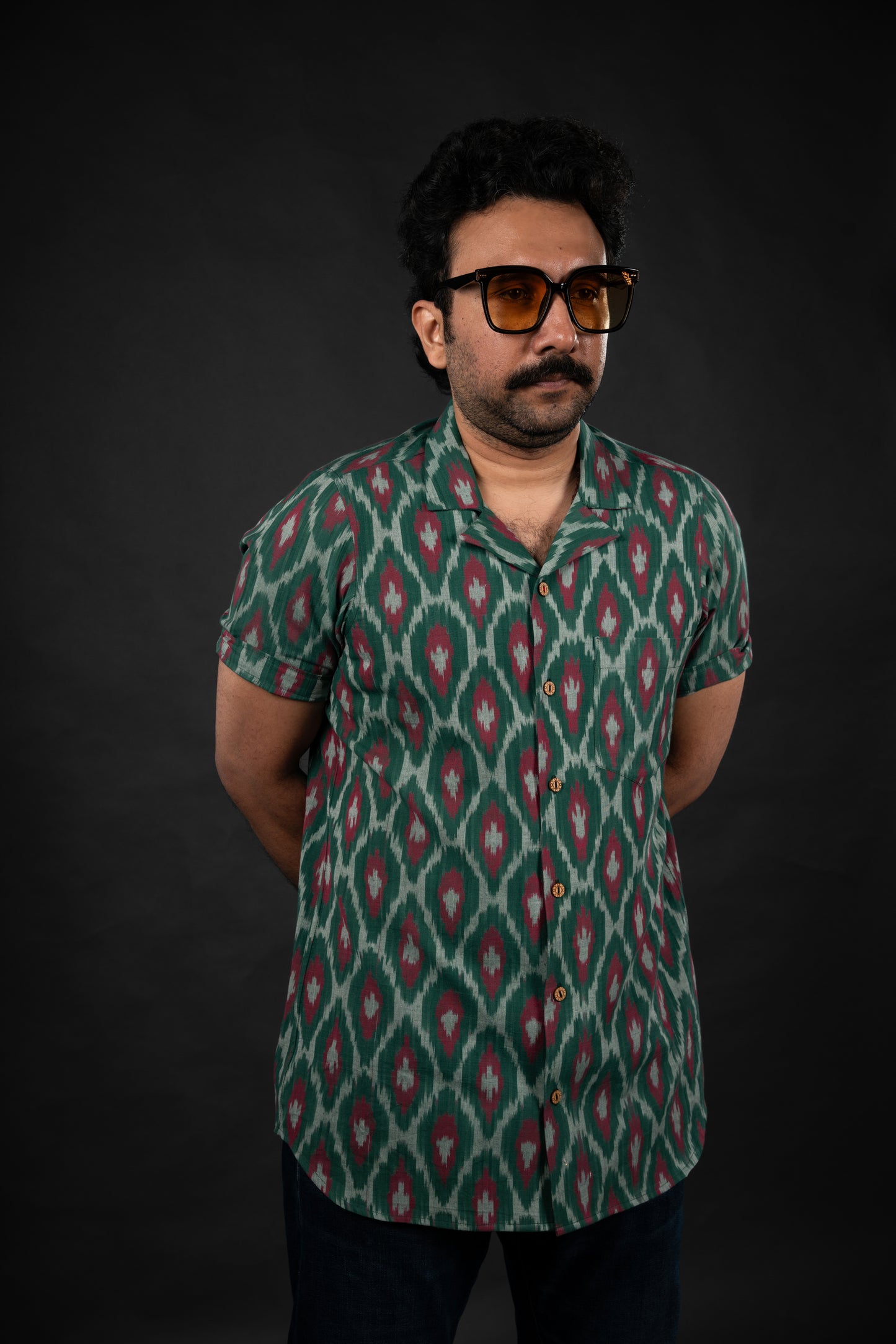 Tropica Green Ikat Shirt