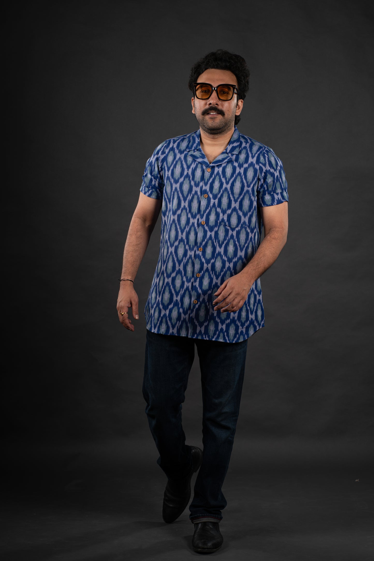 Rio Blue Ikat Shirt
