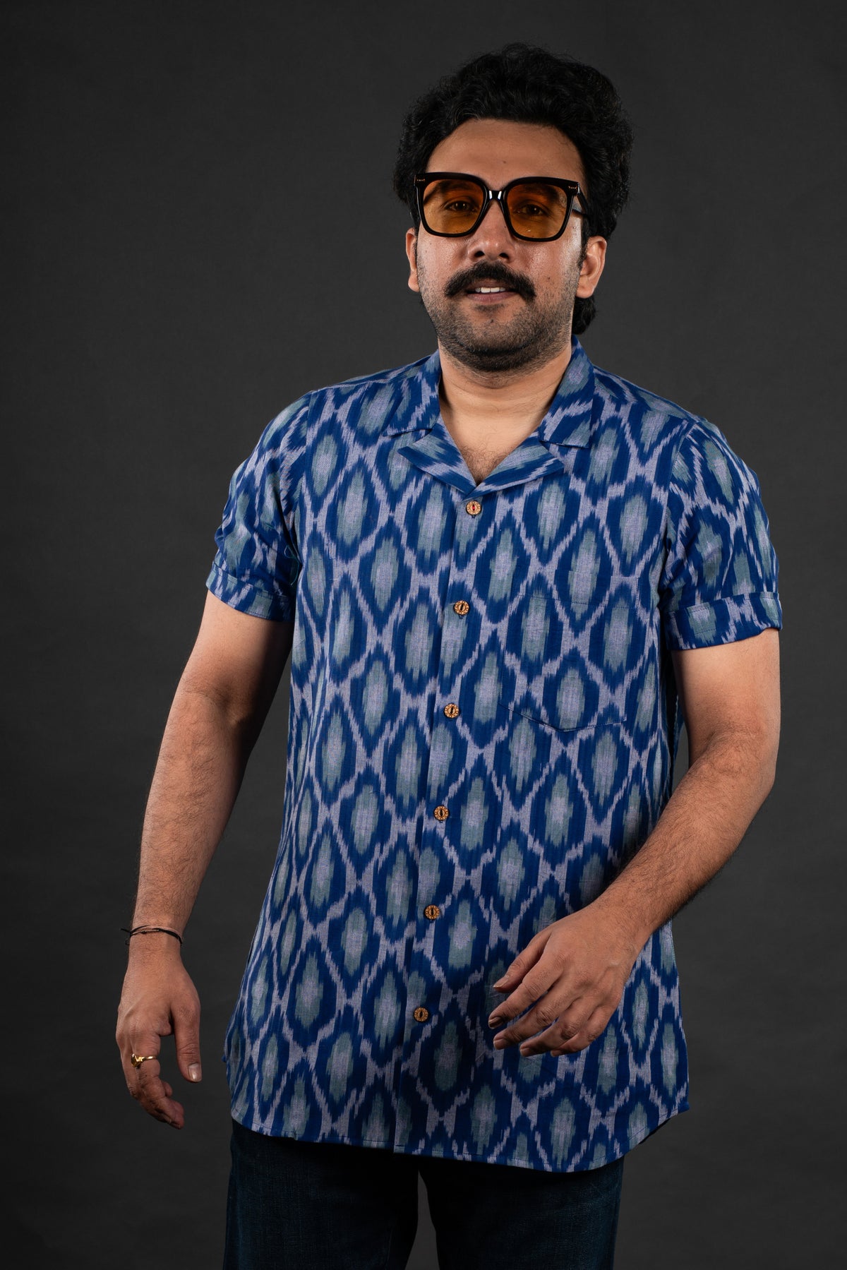 Rio Blue Ikat Shirt
