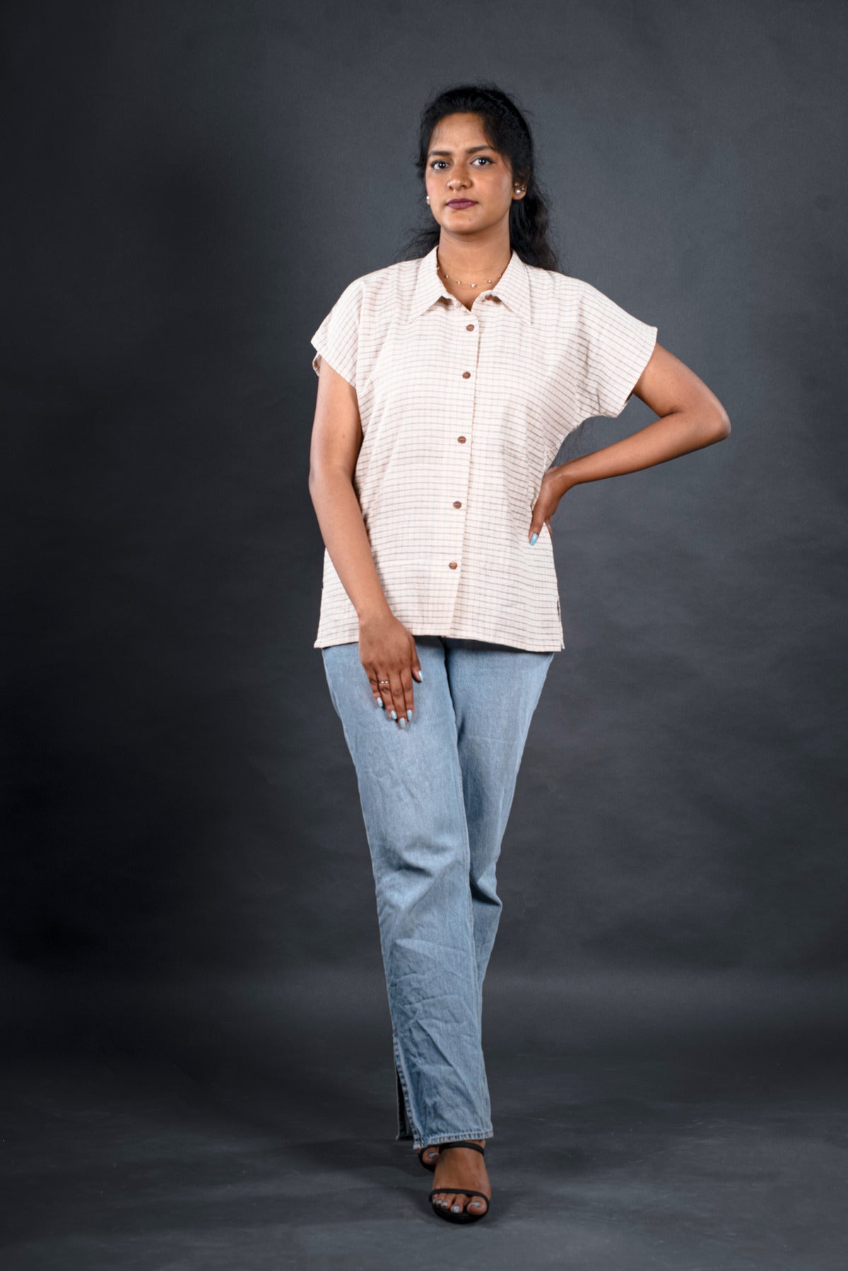 Khadi checks Formal Shirts