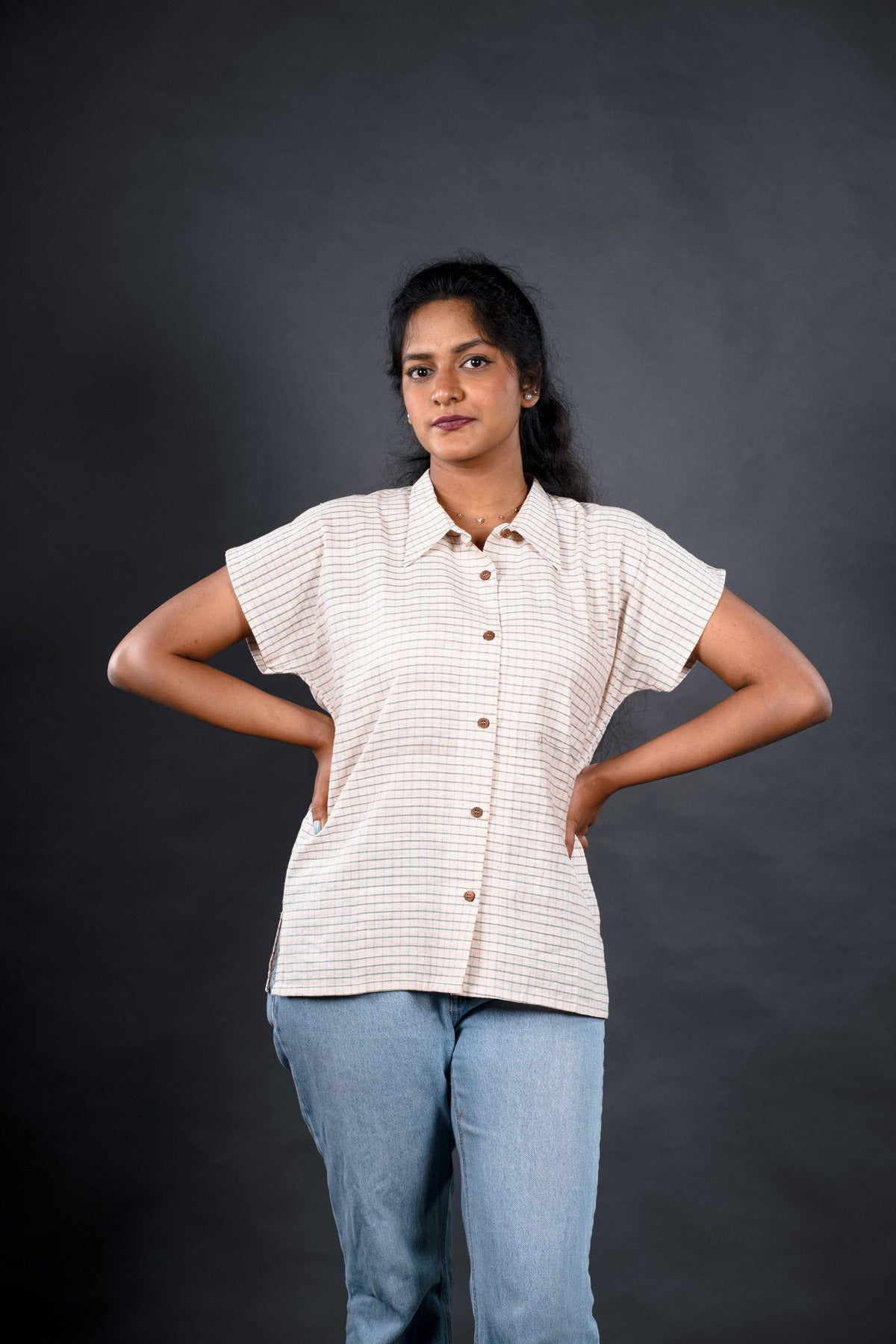 Khadi checks Formal Shirts