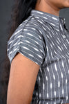 Ikat stripes Grey formal Shirt
