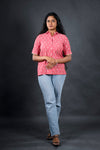 Ikat Baby Pink Formal Shirt