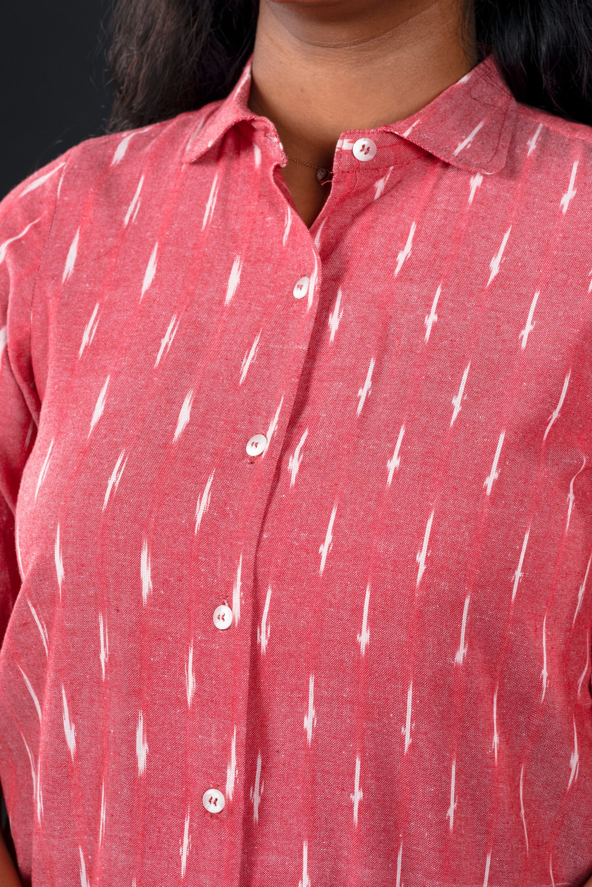 Ikat Baby Pink Formal Shirt