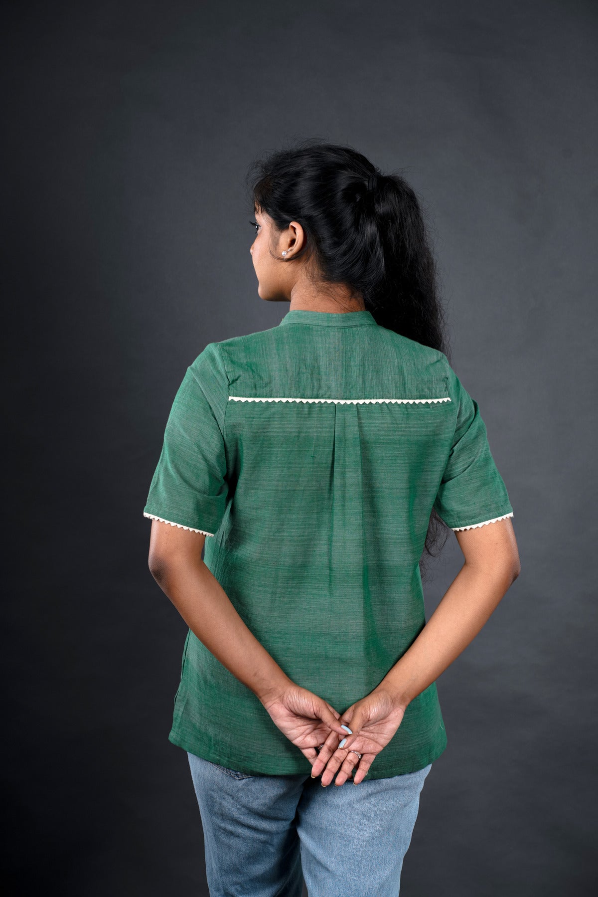 Khadi Formal Green Shirts