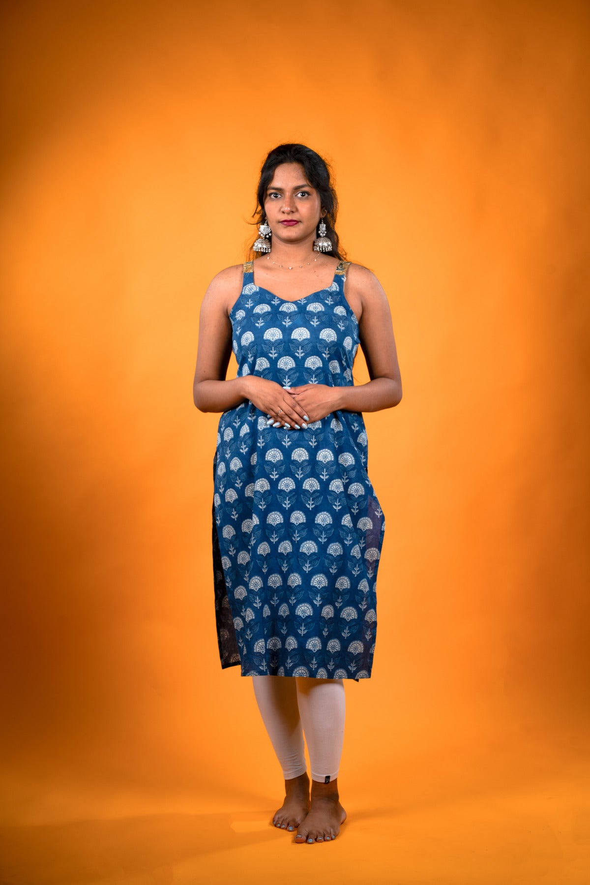 Indigo Blue Kurta - Strip Kurta