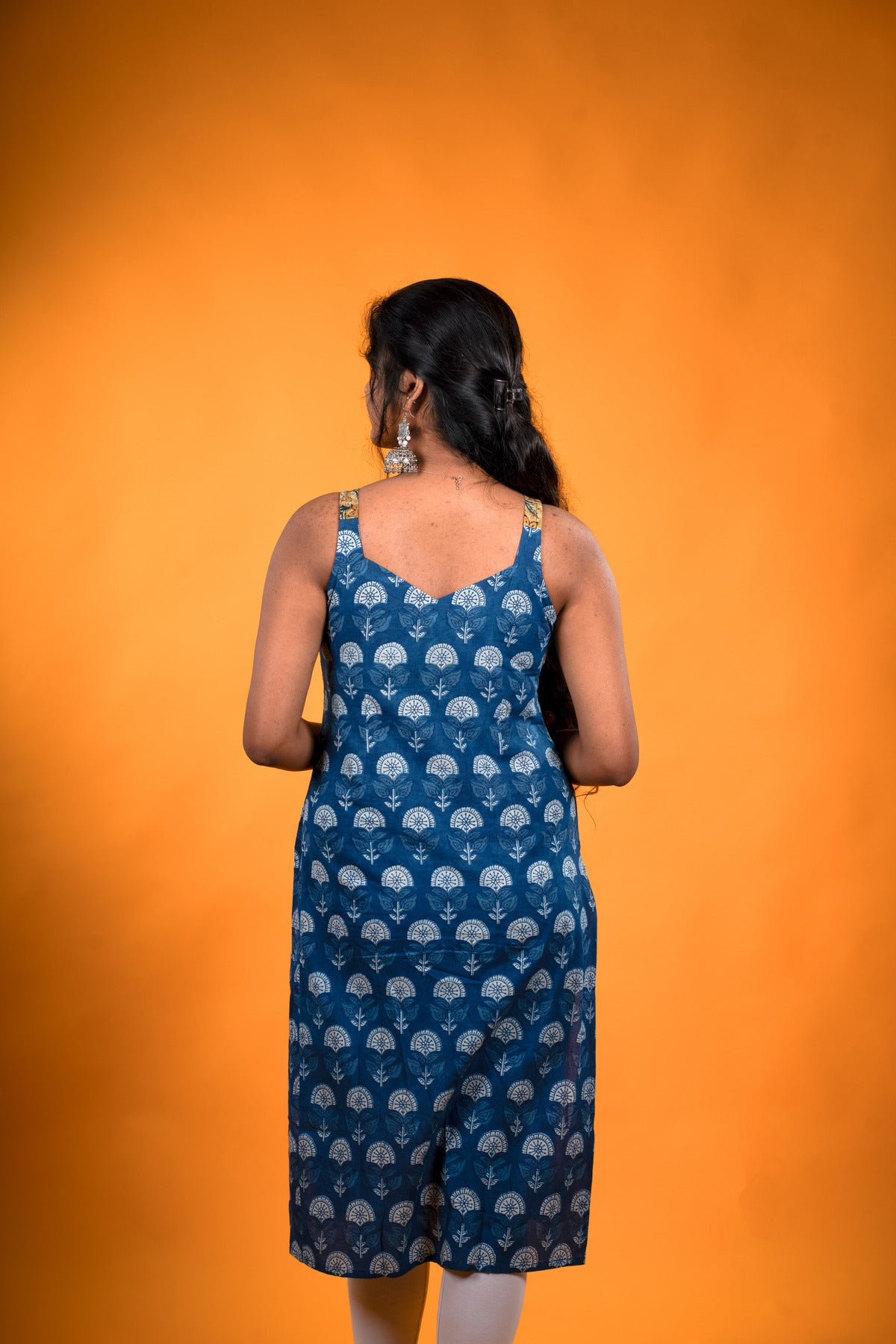 Indigo Blue Kurta - Strip Kurta