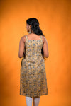 Yellow Kalamkari Kurti - Strip Kurta