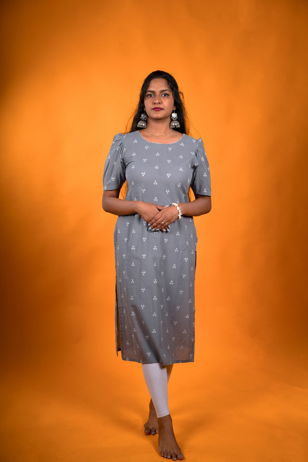 Grey Cotton Kurti