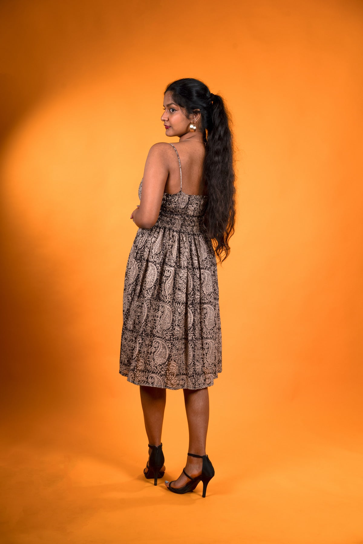 Black Kalamkari Dress - Lilly
