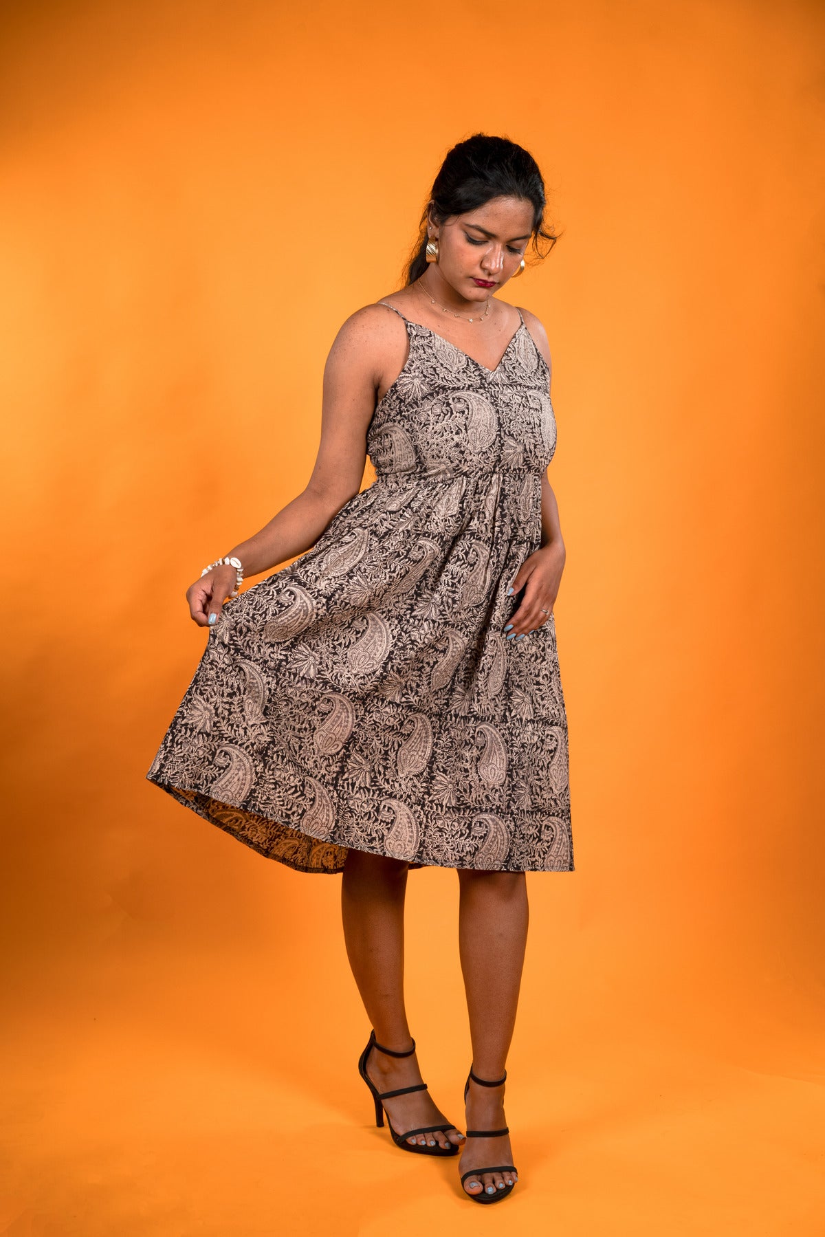 Black Kalamkari Dress - Lilly