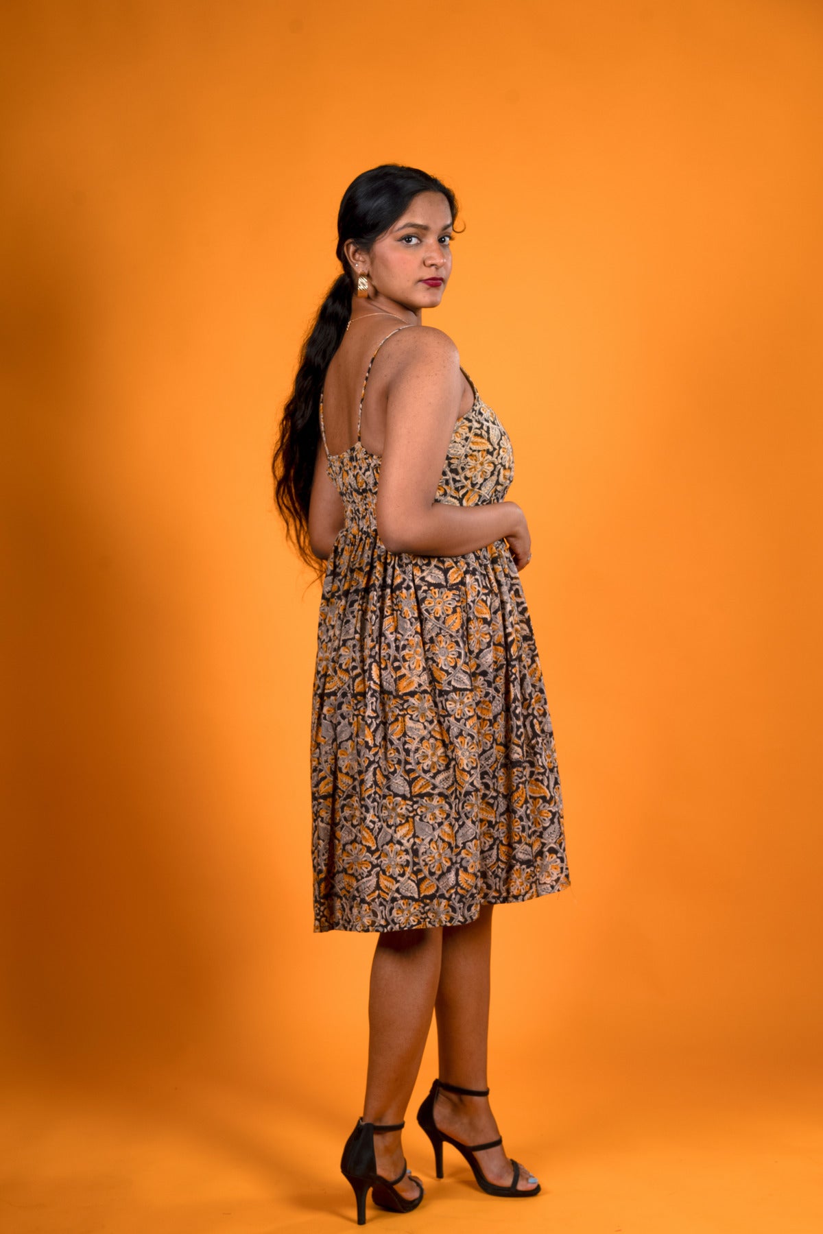 Yellow Kalamkari dress - Lilly