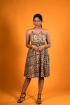 Yellow Kalamkari dress - Lilly