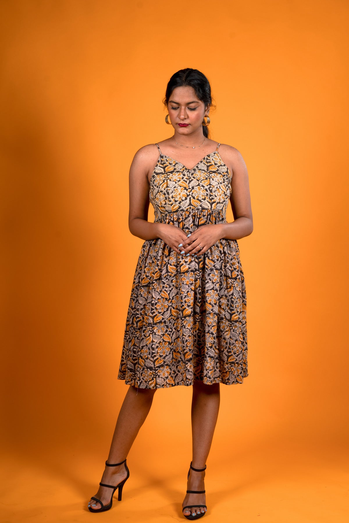 Yellow Kalamkari dress - Lilly