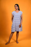 White Ikat Dress - Amber