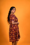 Red Kalamkari Dress - Padmini