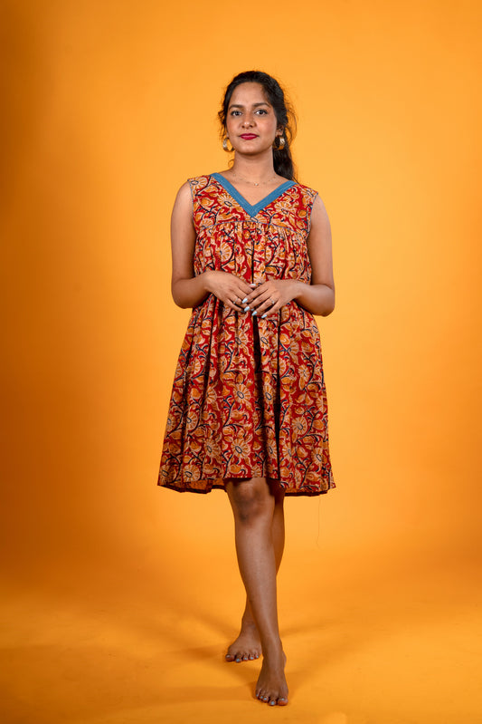 Kalamkari Dress -  Kadamba