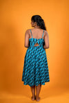 Ikat Blue Dress - Damini