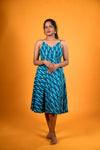 Ikat Blue Dress - Damini