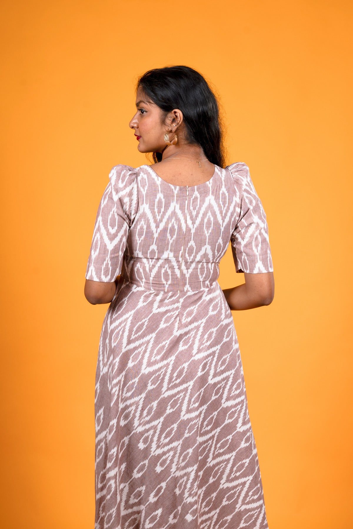 Peach Ikat Dress - Summer Beach