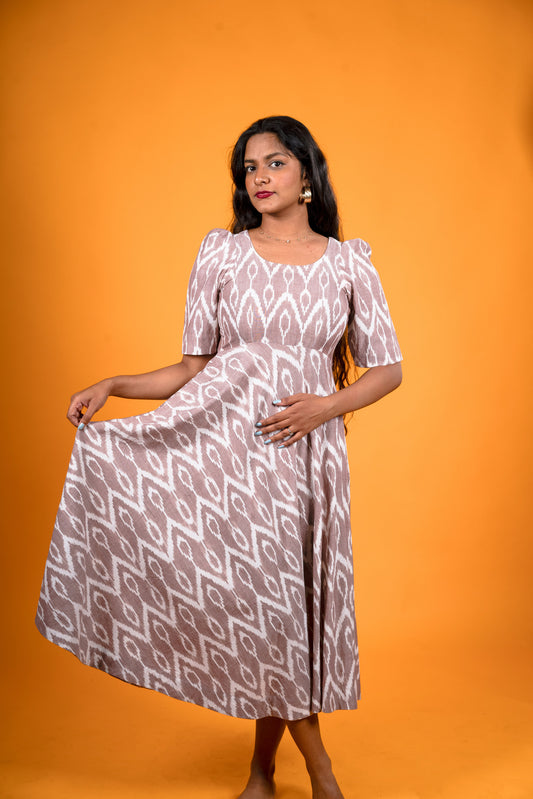 Peach Ikat Dress - Summer Beach